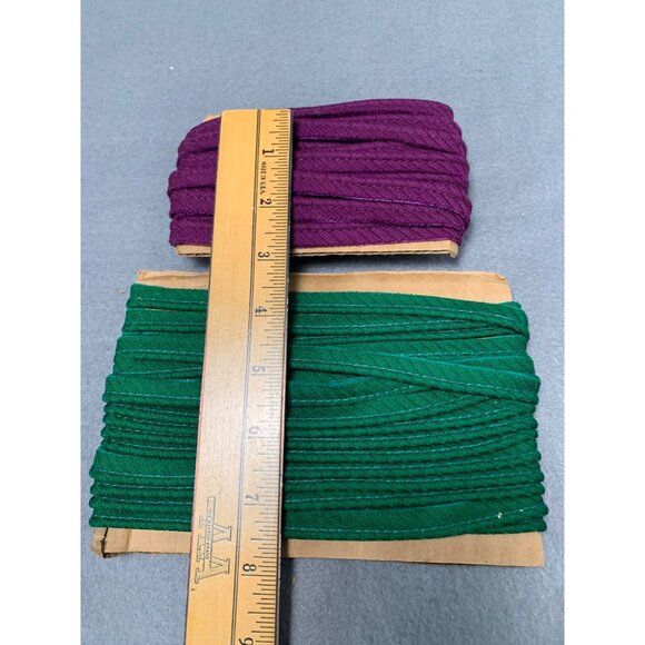 Vintage Trim Piping Bundle Purple & Green 7+ Yards Sewing Crafting Projects - Picture 2 of 7